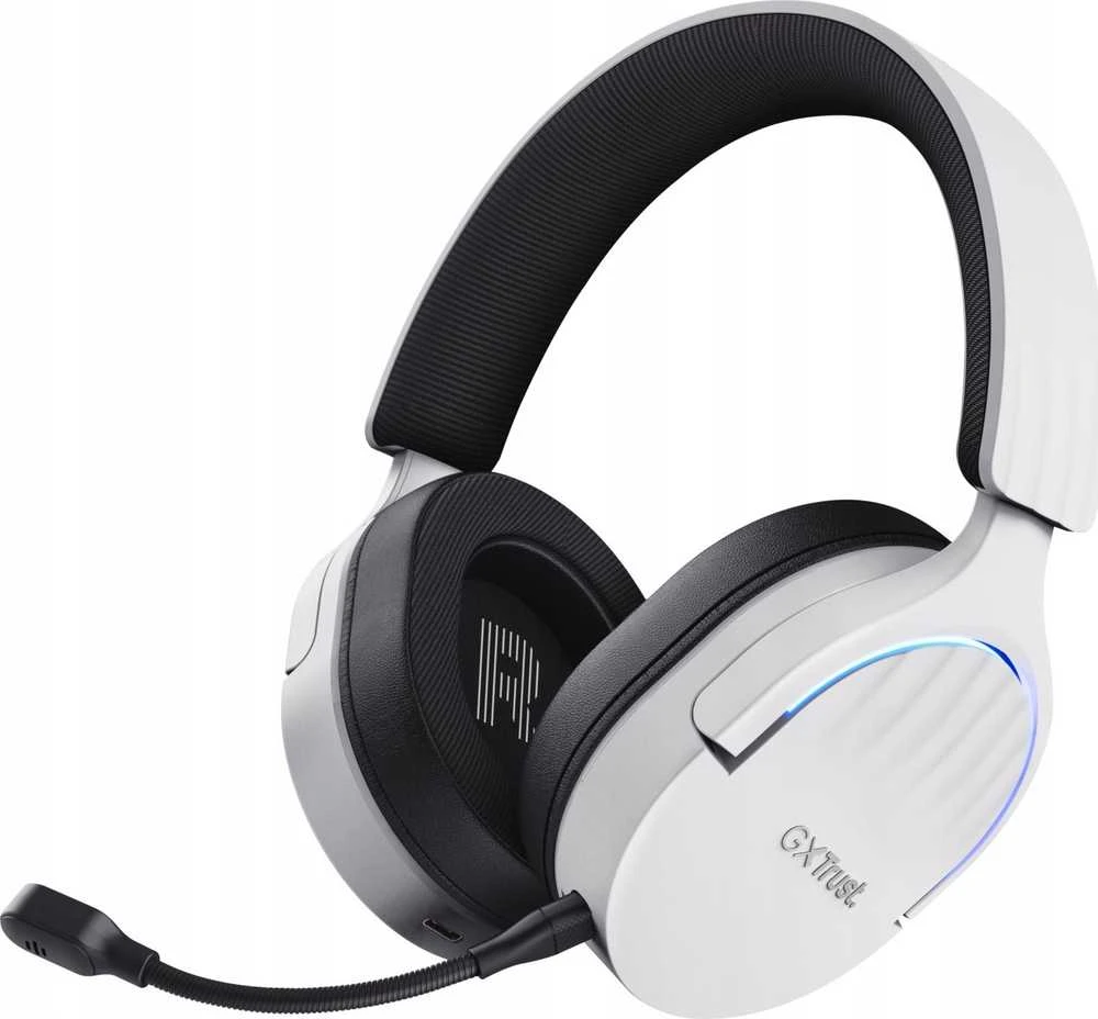Trust GXT 491W FAYZO Ausinės su laidu & Belaidės su lankeliu ant galvos Gaming USB Type-C Bluetooth Juodas, Baltas