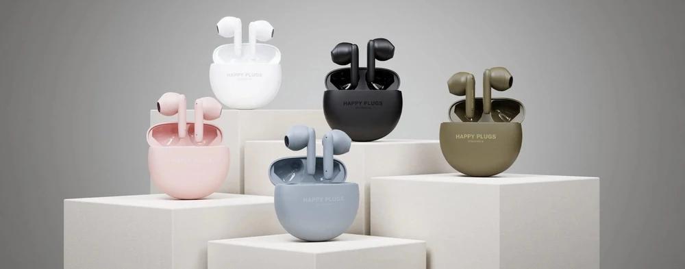 Tura Scandinavia Ab Happy Plugs Joy Lite - belaidės ausinės Įstatomos į ausis (į ausis įkišamos tipo) ausinės su ENC (rožinė)
