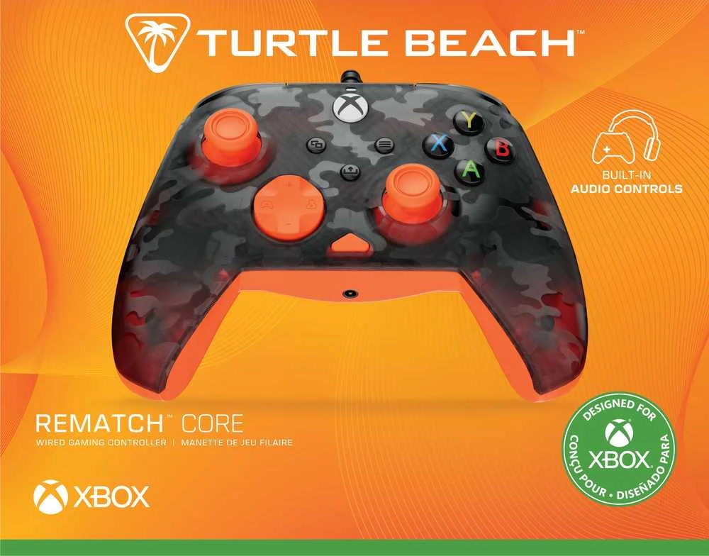 Turtle Beach Rematch Core Laidinis Žaidimų Pultelis | Ghost Camo Juoda/Oranžinė | XBOX