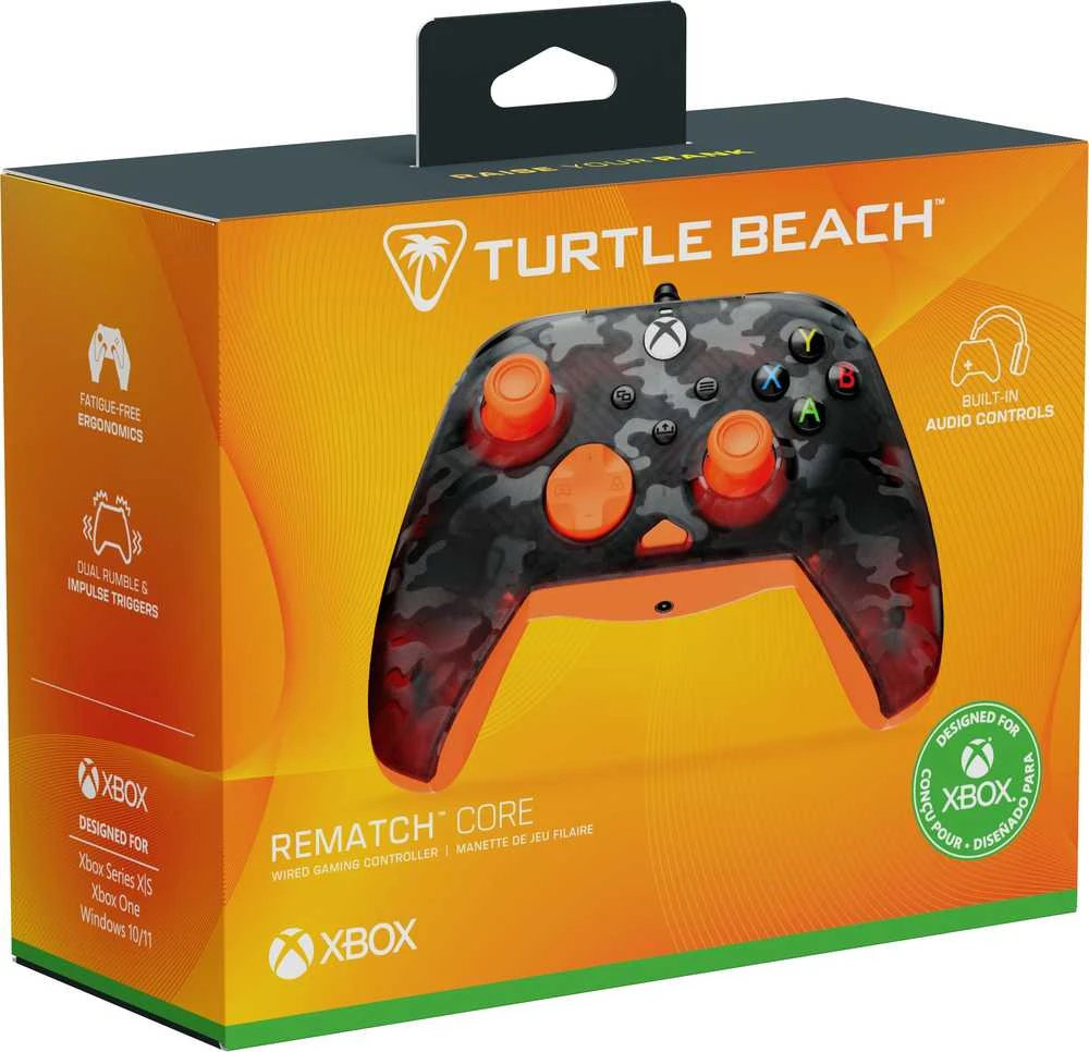 Turtle Beach Rematch Core Laidinis Žaidimų Pultelis | Ghost Camo Juoda/Oranžinė | XBOX