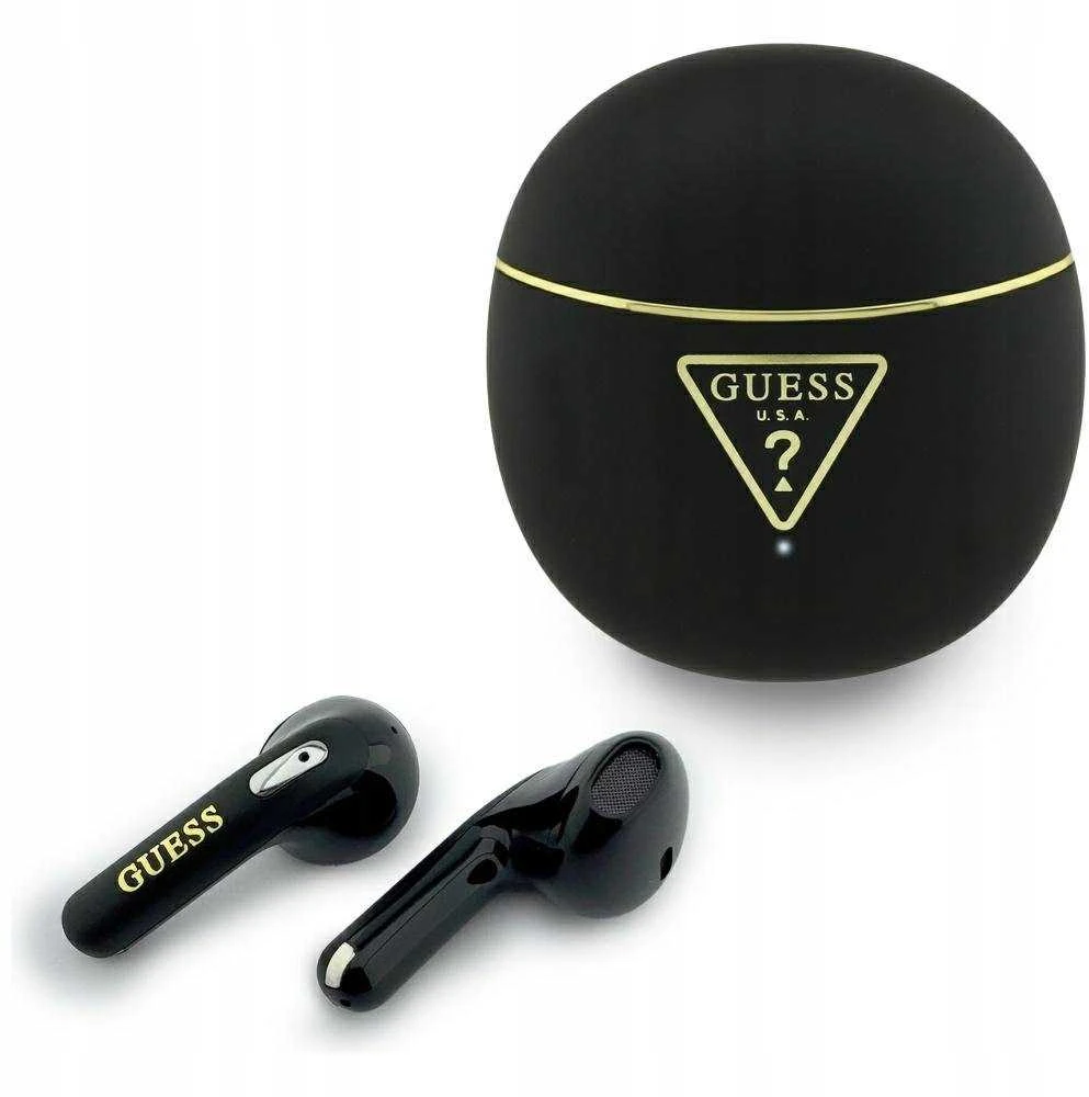 Belaidės ausinės Guess TWS GUTWSA15HETK (Small Round Script Print) juodas