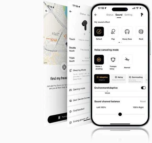 QCY Melobuds N50 Ausinės with ANC IPX4 Bluetooth 5.4 - Juodas