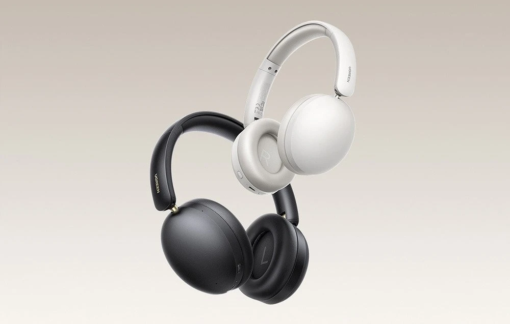 Ugreen Studio Max2 ant ausies dedamos ausinės, „Bluetooth 5.4“ (baltos)
