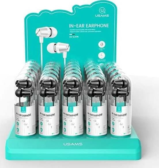 USAMS ausinės EP-42 3.5 mm skirta set 1pc juodos spalvos SJ475HS01-1