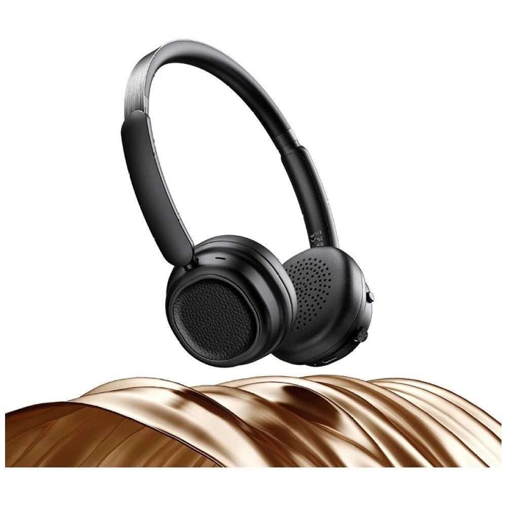 USAMS SR01 Bluetooth 5.3 ANC ausinės juodos spalvos