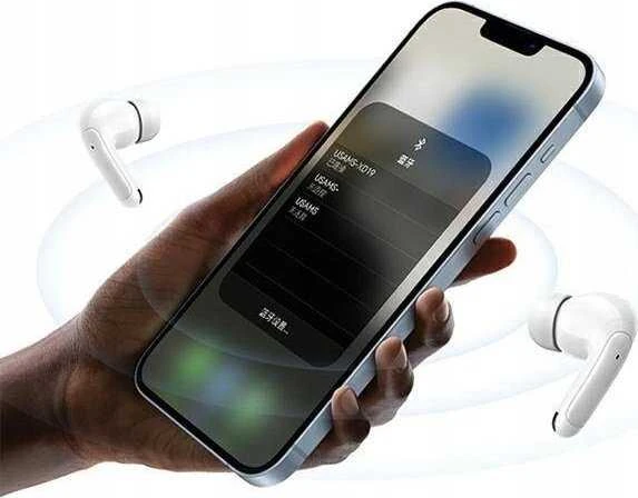 USAMS Bluetooth 5.3 Ausinės TWSX-Don Series Dual mic ENC belaidės juodos spalvos BHUXD01