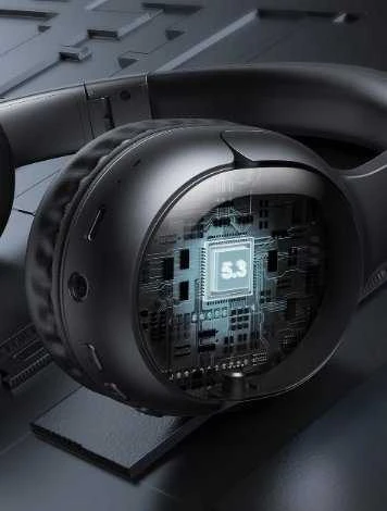 USAMS Bluetooth 5.3 Ausinės Yun Series juodos spalvos TDLYEJYX01 (USAMS-YG23)