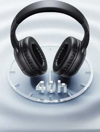 USAMS Bluetooth 5.3 Ausinės Yun Series juodos spalvos TDLYEJYX01 (USAMS-YG23)