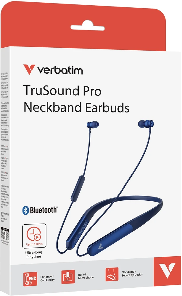 Verbatim TruSound Pro Ausinės with Neckband mėlynos spalvos 30204