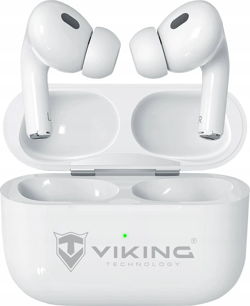 Ausinės Viking bluetooth ausinės su mikrofonu VPRORT, balta