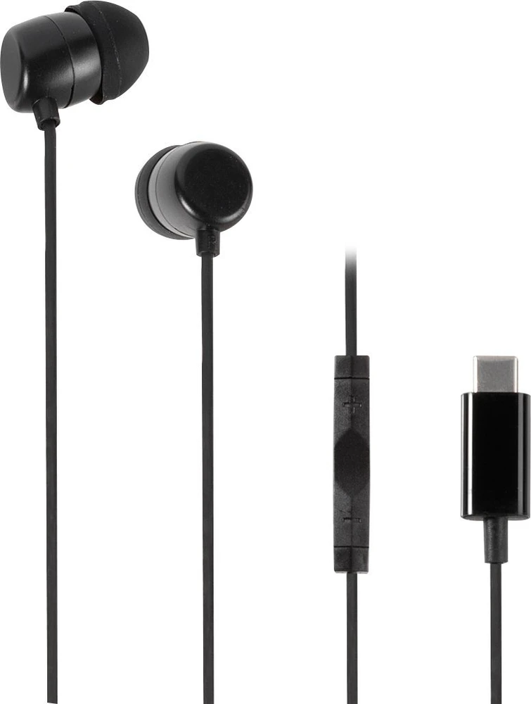 Įstatomos į ausis (In-ear tipo) ausinės Vivanco Stereo USB-C, juoda (61752)