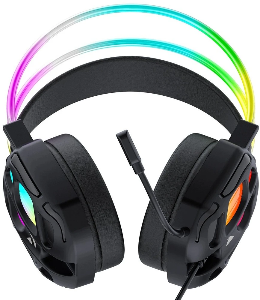 Wozinsky WSG-1118 Ausinės su laidu Žaidimams su mikrofonu ir RGB Backlight - Juodas