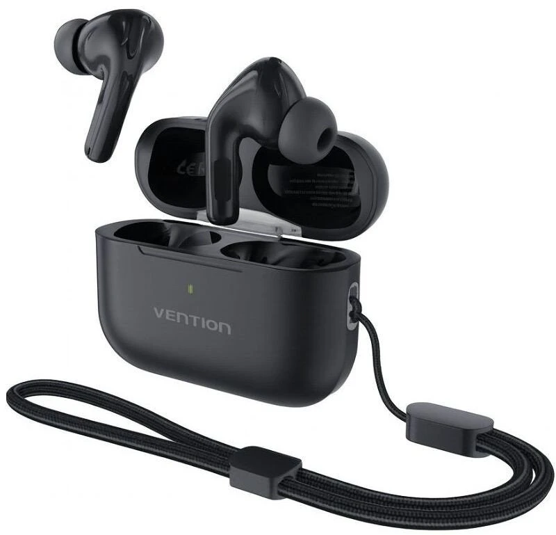 Vention E11 PRO juodos belaidės ausinės su dėklu