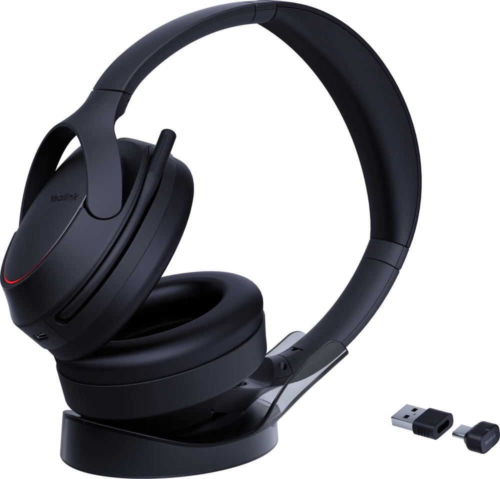 Ausinės Yealink BH78 Ausinių rinkinys Laidinės ir belaidės su galvos lankeliu Skambučiai/muzika USB Type-C / USB Type-A Bluetooth Įkrovimo stovas Juodos (1208731)