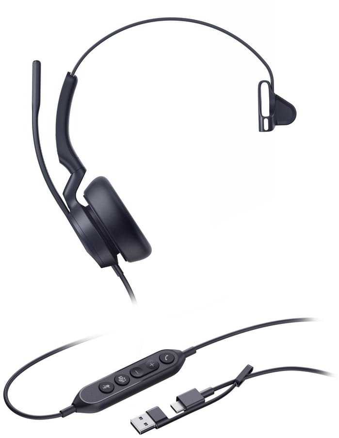Ausinės Yealink UH46 Mono Teams USB-C/A