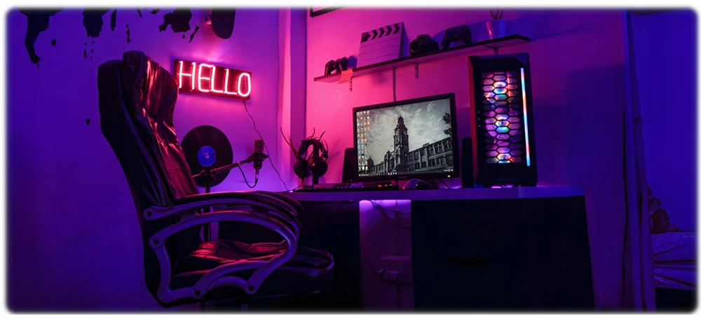 Žaidimų ausinės su RGB apšvietimu ir mikrofonu