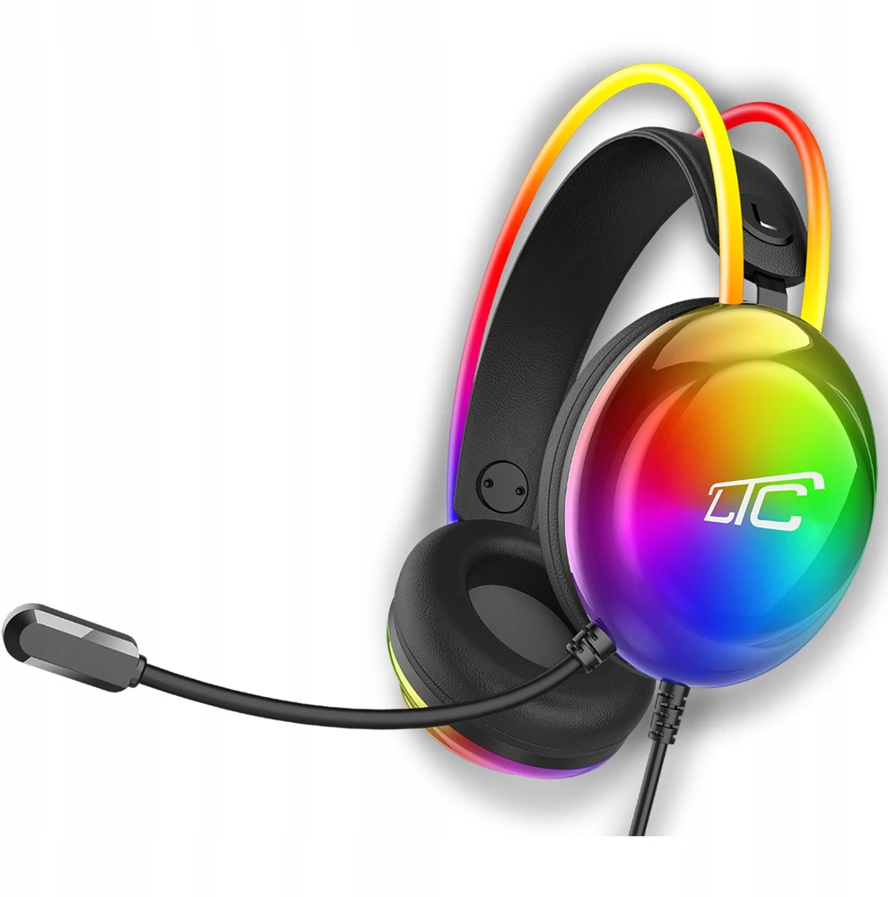 Ausinės LTC žaidimams RGB su mikrofonu (LXLTC903)