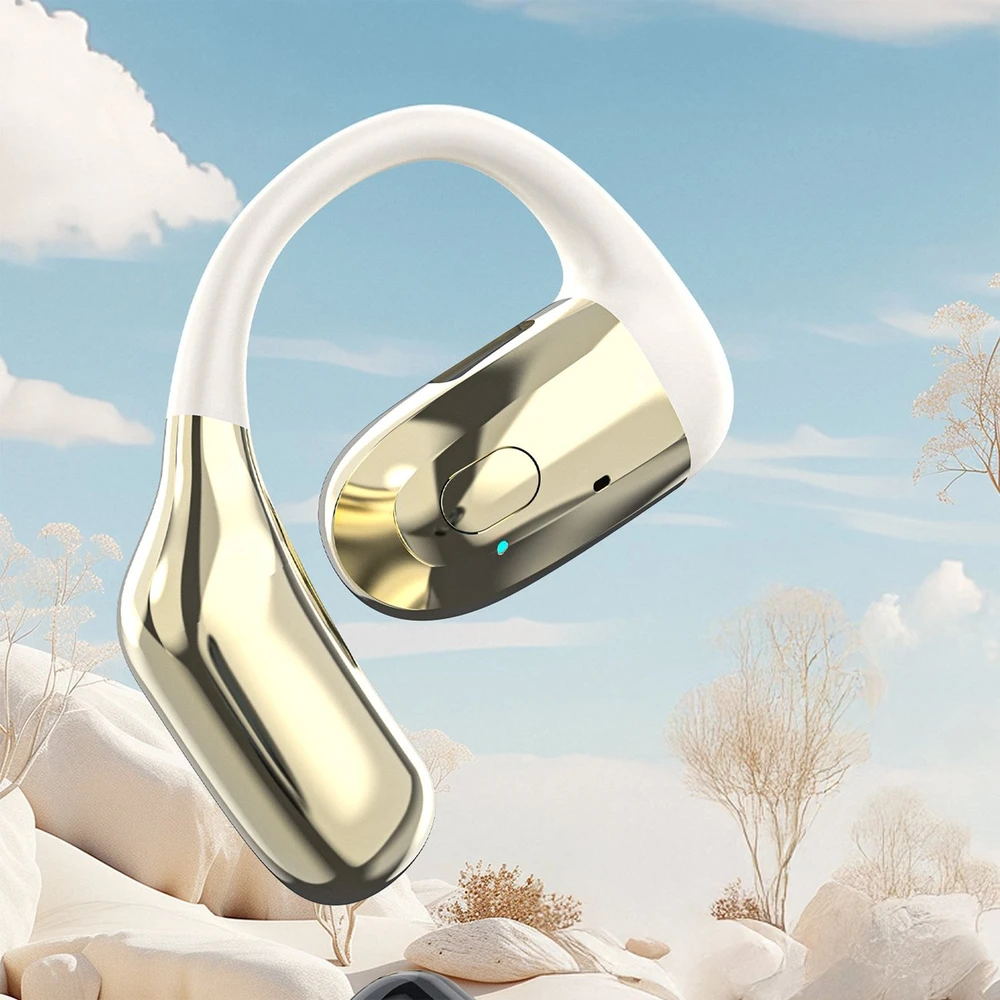 Dudao U4Pro Bluetooth universal ant ausų dedamos ausinės skirta both ears - beige ir auksinis