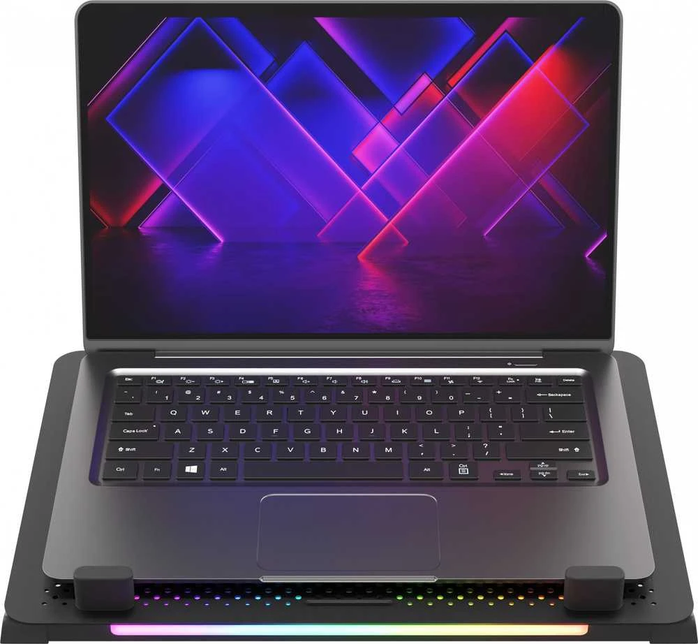 NATEC Genesis nešiojamojo kompiuterio aušinimo padėklas Oxid 450 RGB 15,6"
