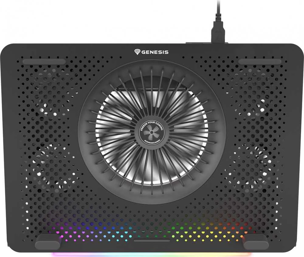 NATEC Genesis nešiojamojo kompiuterio aušinimo padėklas Oxid 450 RGB 15,6"