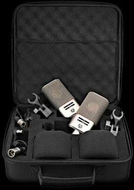 Austrian Audio OC818 Dual Set Go Sidabrinis – dviejų didelės diafragmos kondensatorinių mikrofonų rinkinys