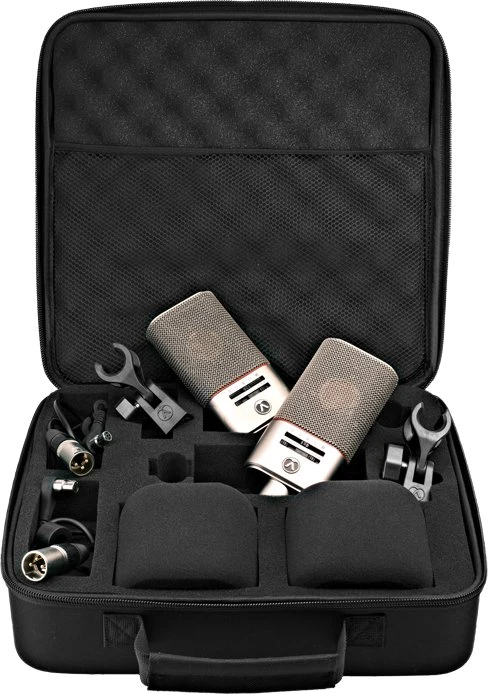 Austrian Audio OC818 Dual Set Go Sidabrinis – dviejų didelės diafragmos kondensatorinių mikrofonų rinkinys