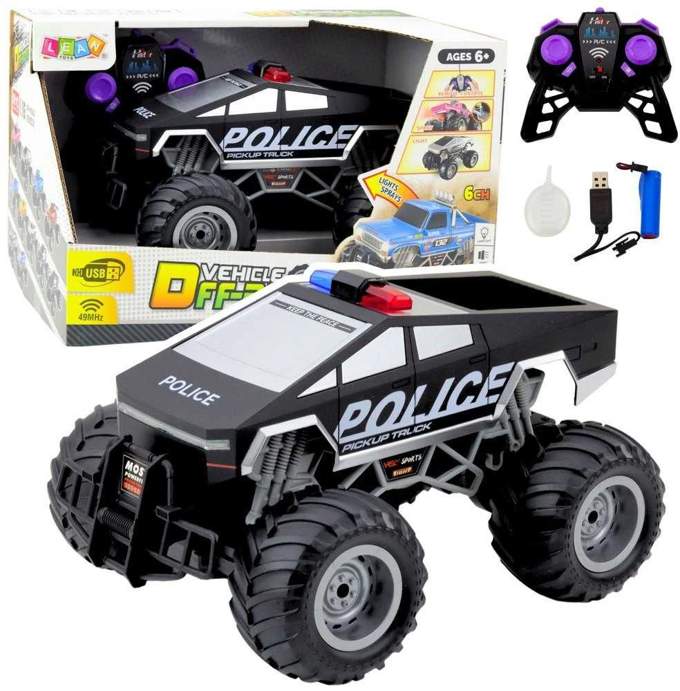 Lean Toys Nuotoliniu būdu valdomas policijos visureigis 1:16
