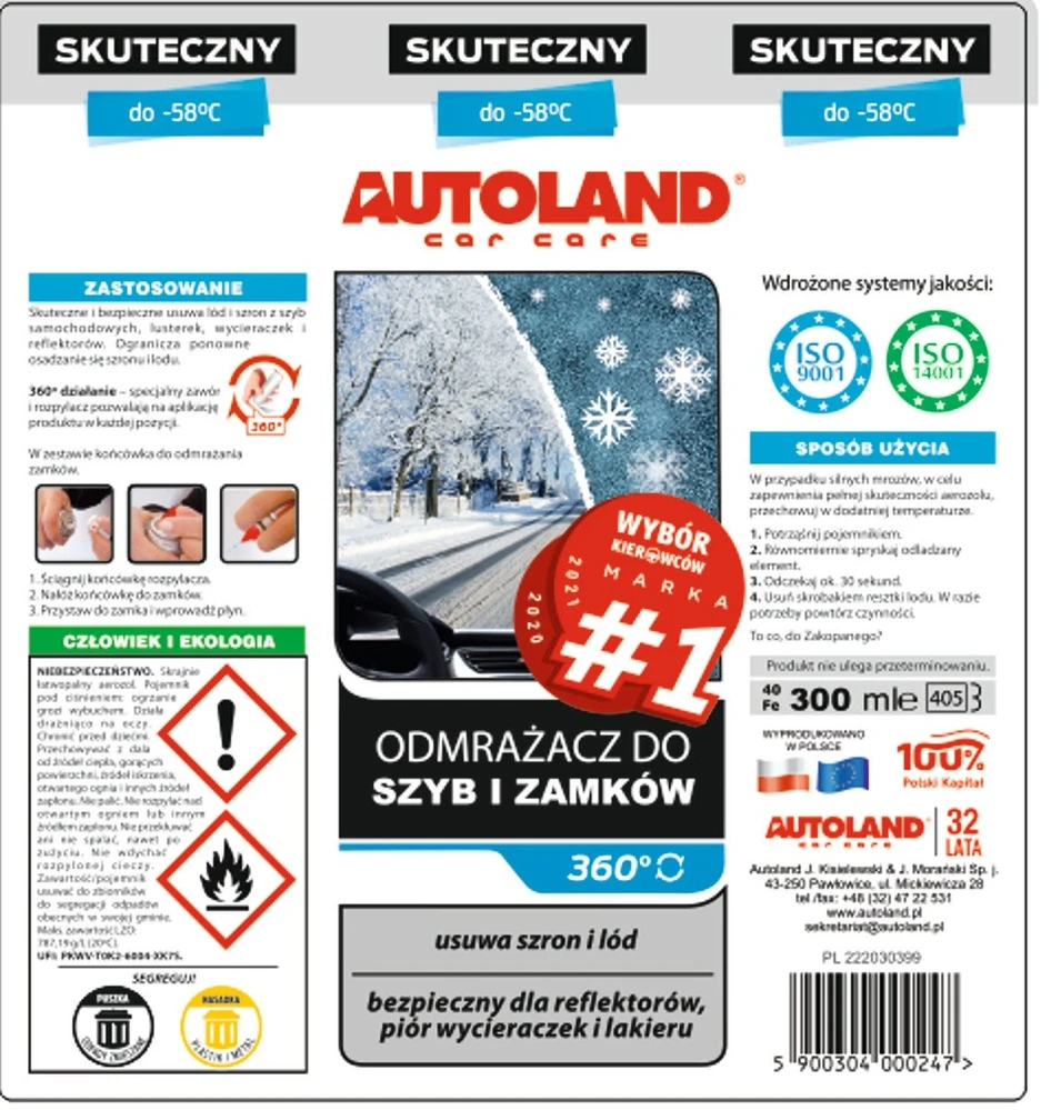 AUTOLAND Langų atitirpinimo priemonė 300 ml