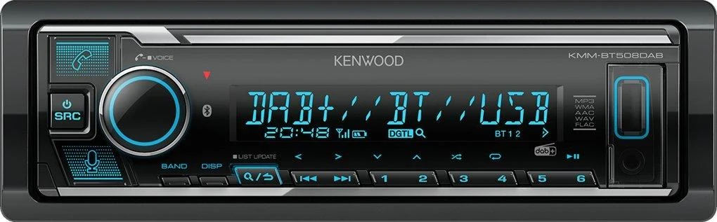 Kenwood, KMM-BT508DAB USB MP3/WMA automagnetola su AUX įėjimu