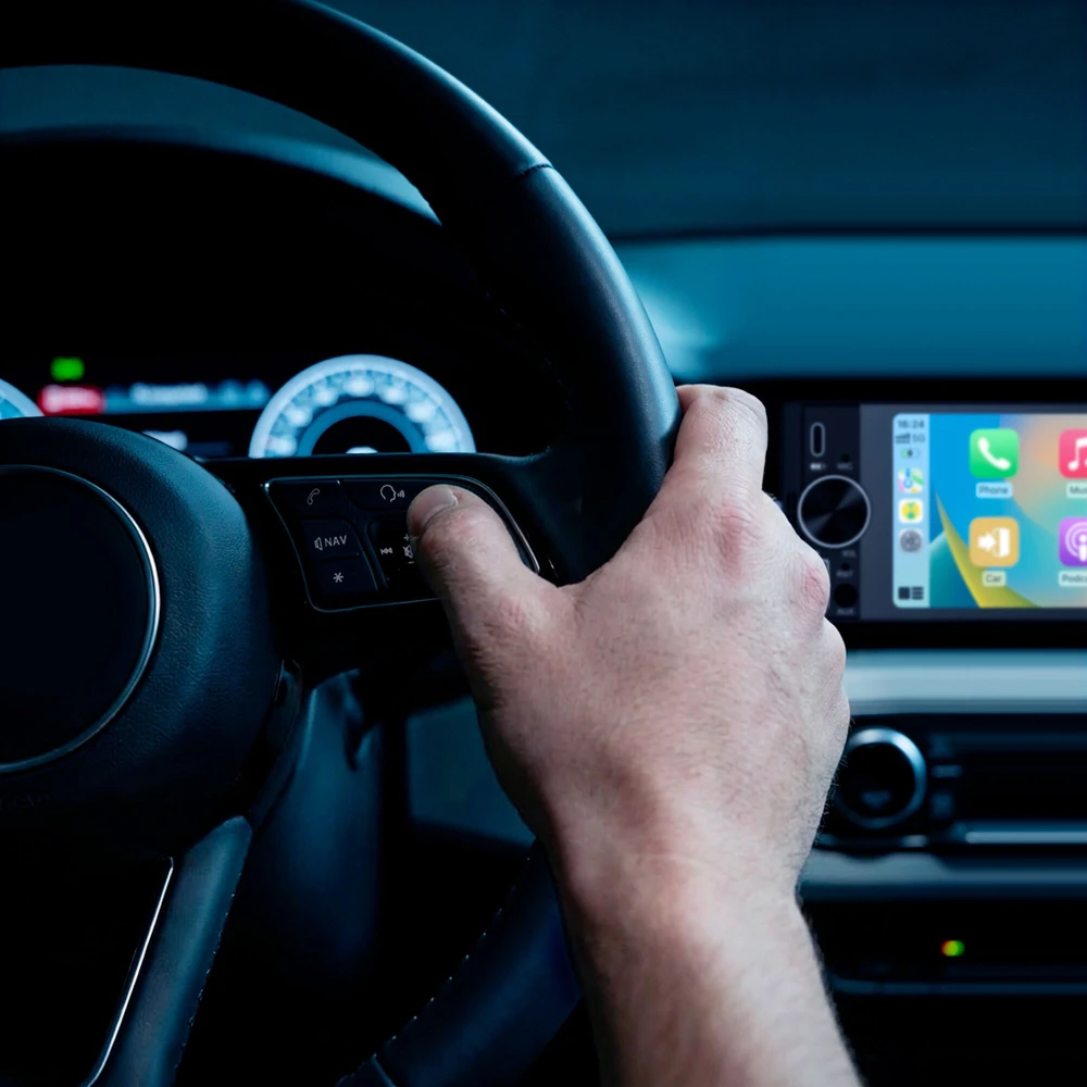 Automagnetola Kruger & Matz KM2016 1DIN CarPlay/AndroidAuto automobilio radijas