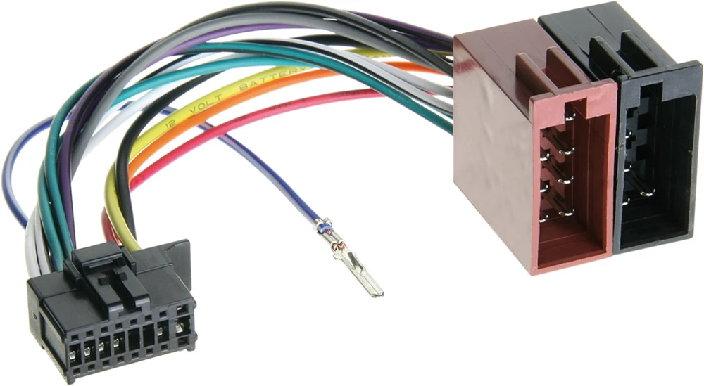 Automagnetola Radio samochodowe ACV ACV 453023, Radio adapter cable, Pioneer ISO 16-pin, Juodas, Raudona