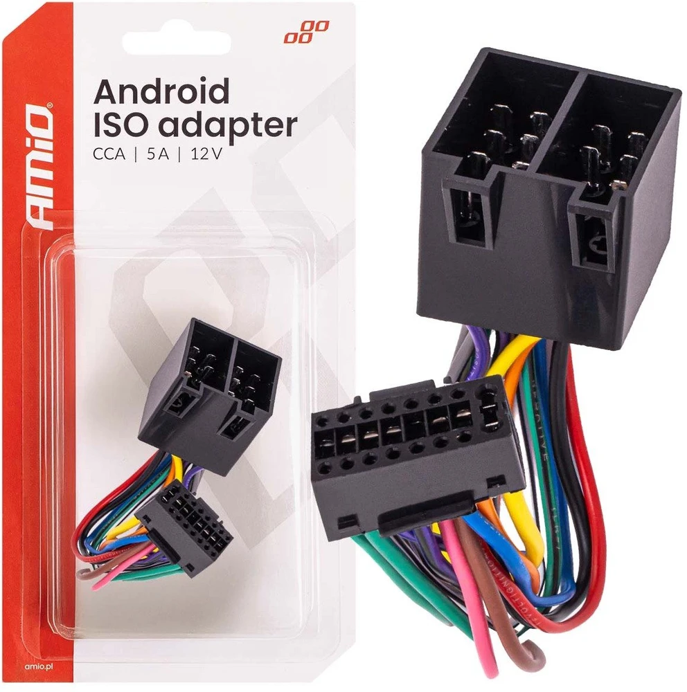 Android ISO radijo adapteris CCA 5 A 12 V AMIO-04442