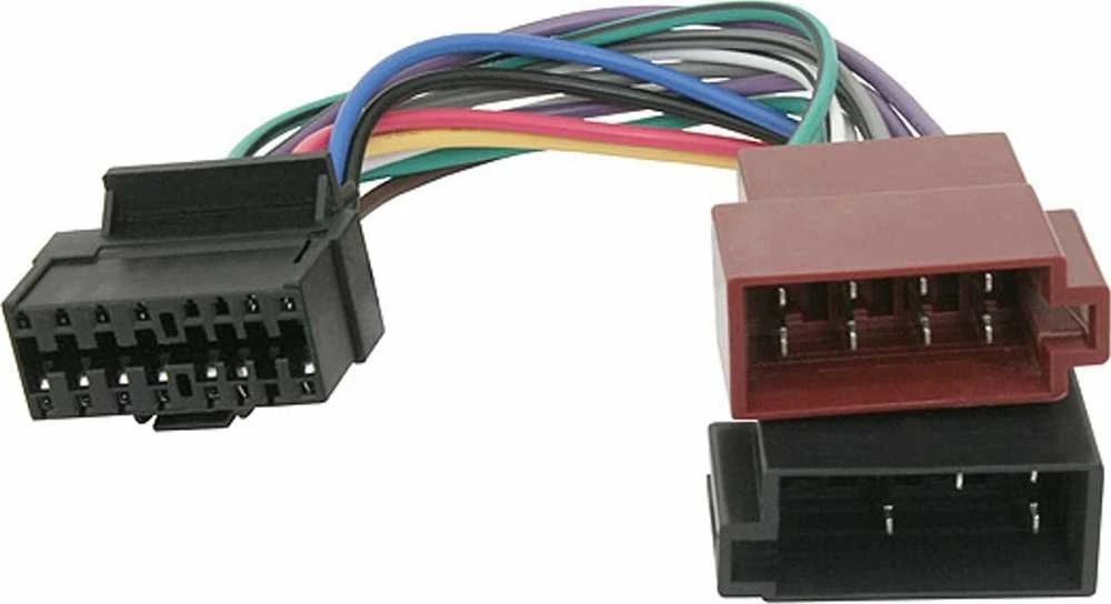 ISO adapterio laidų jungtis Pioneer magnetolai