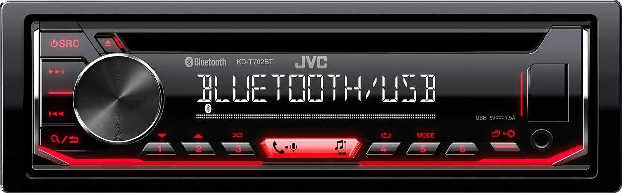Automagnetola JVC Nešiojamas stereo automobilis KENWOOD KD-T702BT (Bluetooth, CD + USB + AUX)