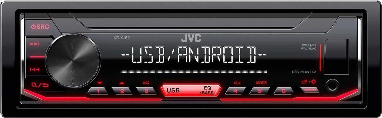 Automagnetola Portable stereo car JVC KD-X162 (USB + AUX)