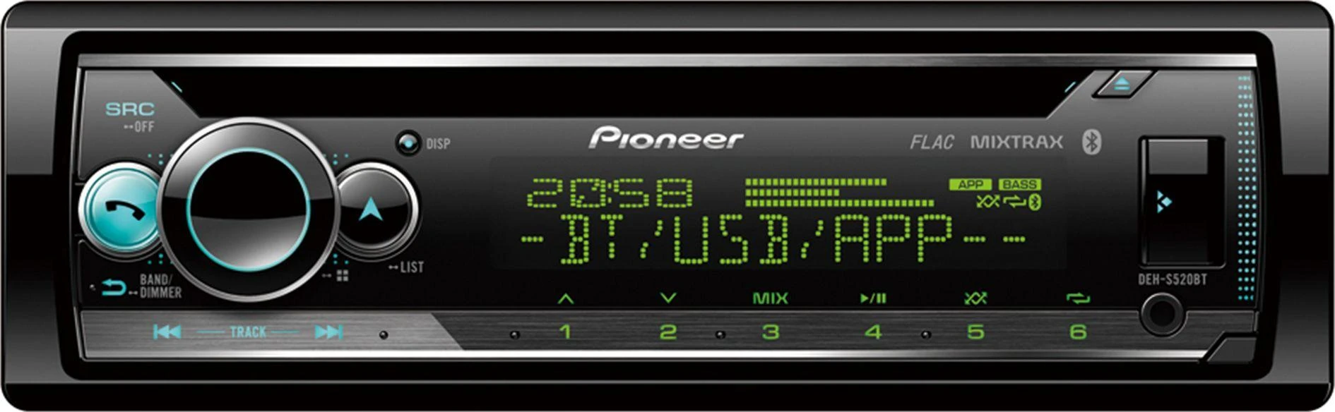 Pioneer DEH-S520BT automobilio grotuvo priekinis skydelis
