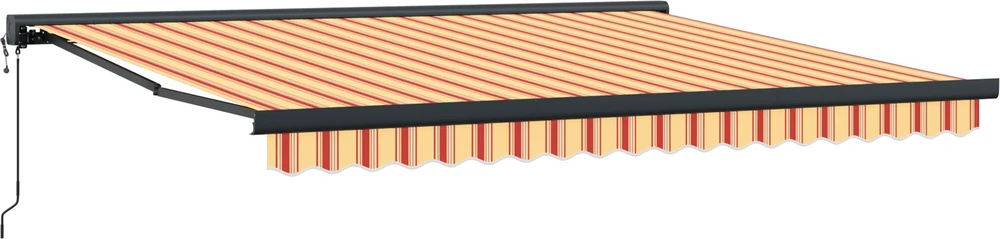 Ištraukiama markizė Geltona ir Oranžinė 400 x 300 x 165 cm