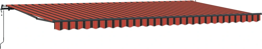 Ištraukiama markizė oranžinė ir ruda 600 × 300 cm