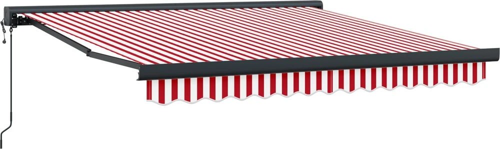 Ištraukiama markizė Raudona ir balta 350 x 250 x 165 cm