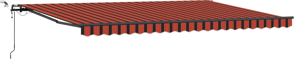Ištraukiama markizė oranžinė ir ruda 500 × 300 cm Poliesteris