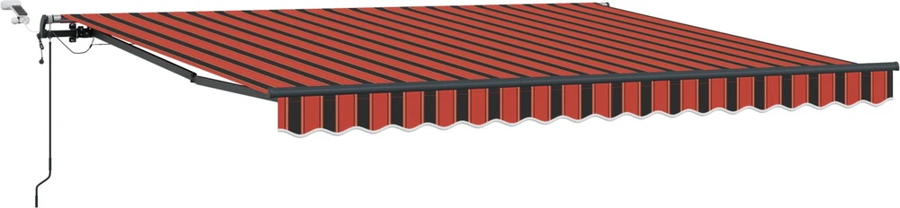 Ištraukiama markizė oranžinė ir ruda 400 × 300 cm Poliesteris