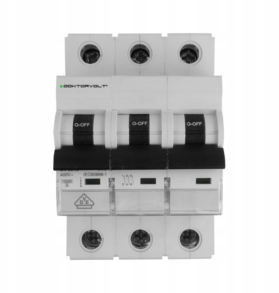 Doktorvolt Automatinis jungiklis MCB 10kA 3P 32A VDE C32A Doktorvolt DV-3912