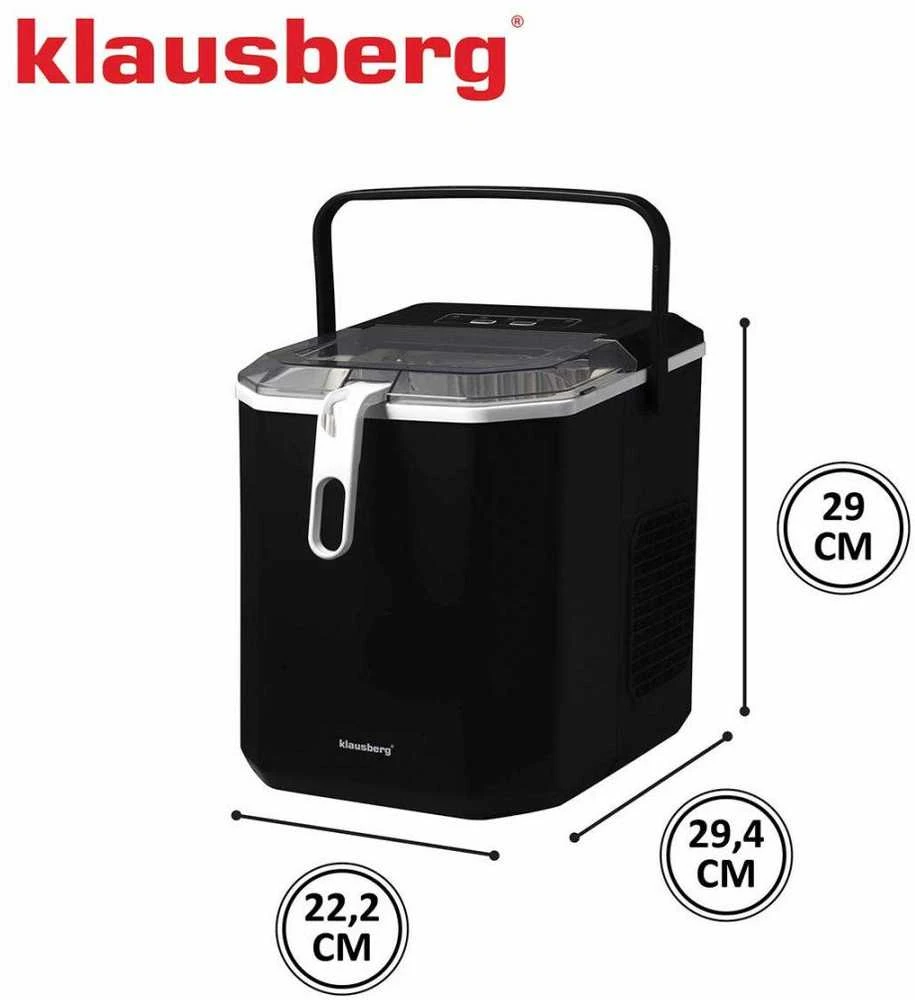 Kostkarka Automatinis ledo gaminimo aparatas, 100 W, 1,2 l bakas, LED skydelis, Klausberg, kb-7883