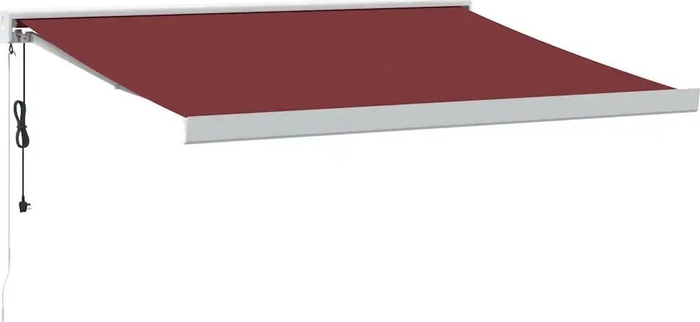 Automatinė ištraukiama markizė, bordo spalvos, 350x250cm