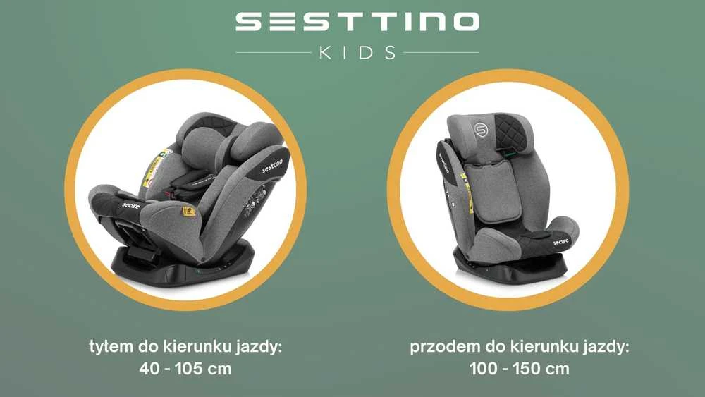 Autokėdutė Sesttino Secure Pro 0-150 cm 0-36 kg