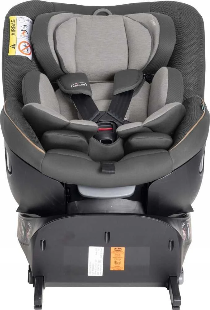 Chicco Seat105 i-Size - sukamasis fotelik automobilinis dla dziecka 40-105cm, ~0-18kg | Glam Pilkas
