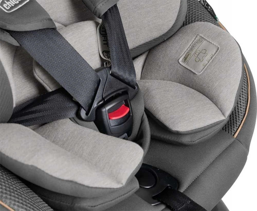 Chicco Seat105 i-Size - sukamasis fotelik automobilinis dla dziecka 40-105cm, ~0-18kg | Glam Pilkas