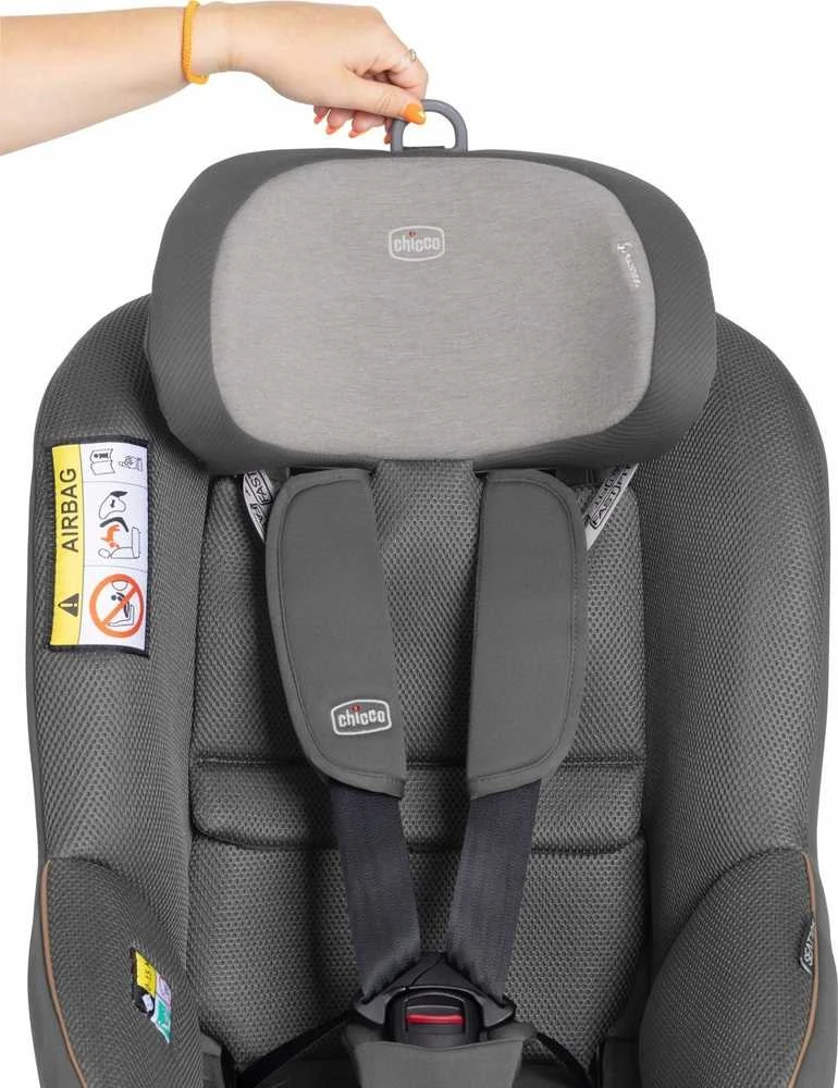 Chicco Seat105 i-Size - sukamasis fotelik automobilinis dla dziecka 40-105cm, ~0-18kg | Glam Pilkas