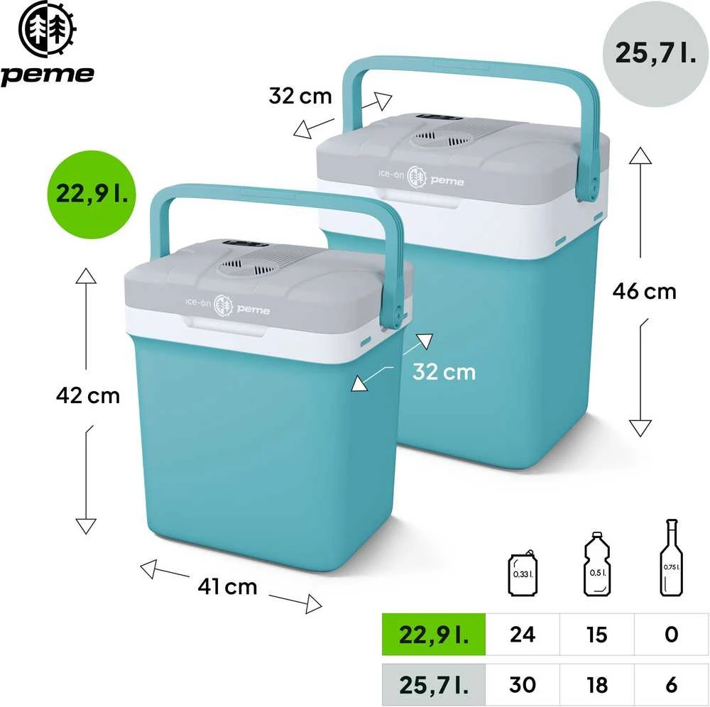 Kelioninis šaldytuvas Peme Essential 27 Cool Mint