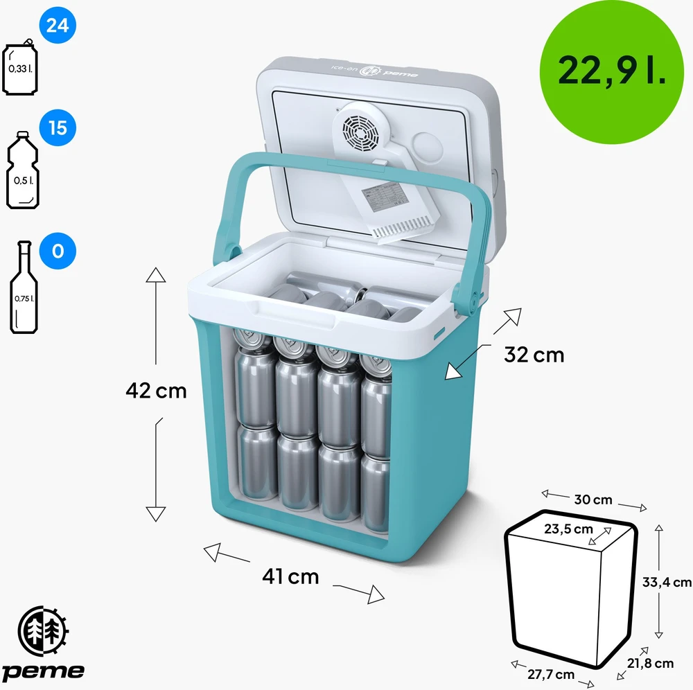 Kelioninis šaldytuvas Peme Essential 27 Cool Mint